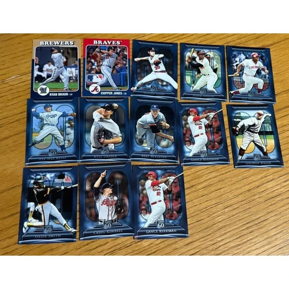 2011 Topps 60 Baseball Insert Lot 13 Kimbrel Jones Aaron Ryan Berkman